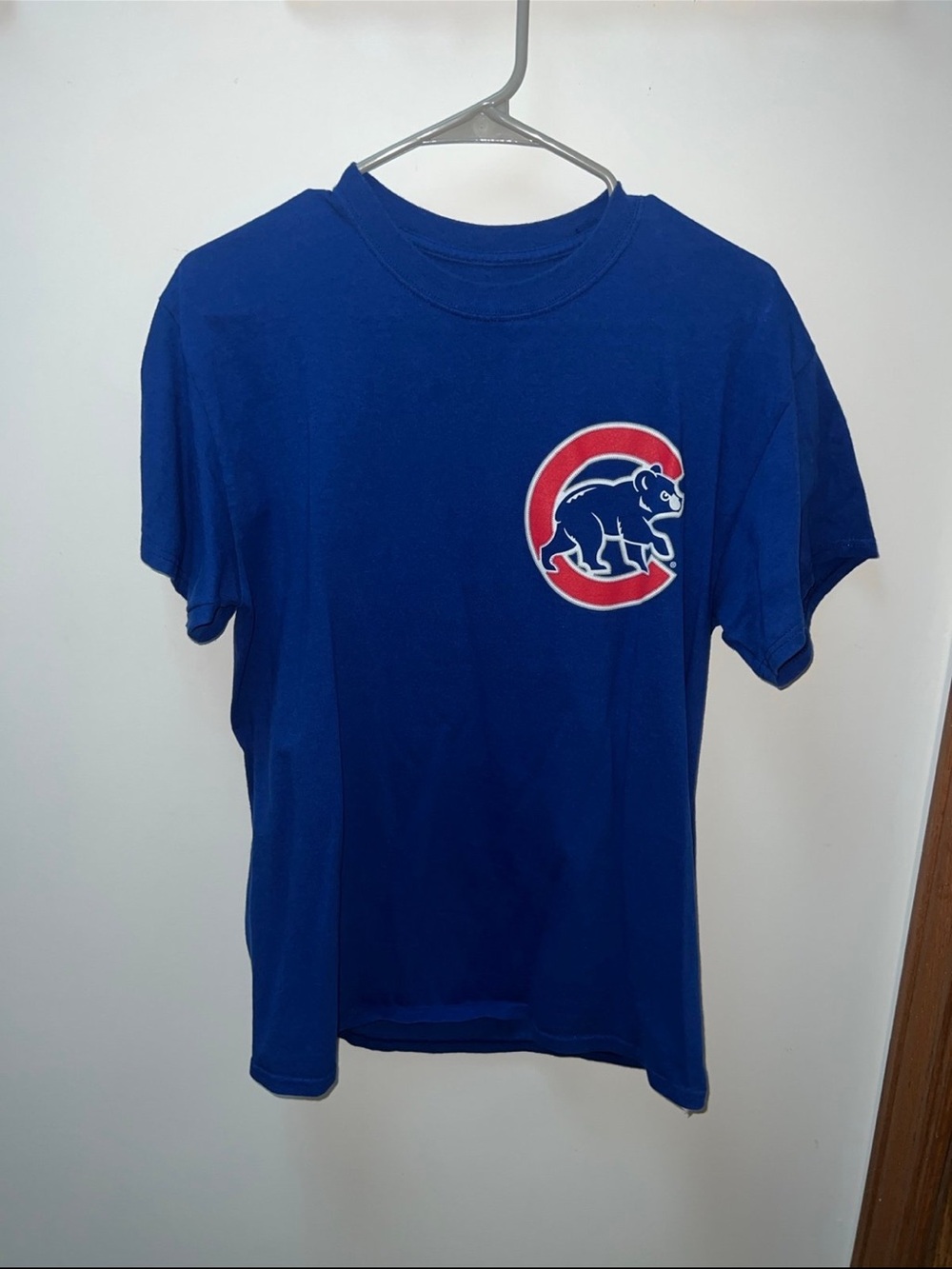Chicago Cubs Javier Báez #9 Majestic T-Shirt Size Medium Blue MLB Baseball Tee